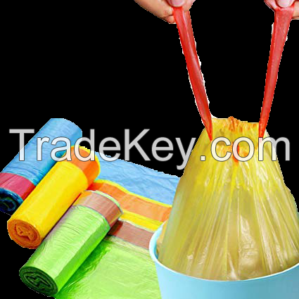 drawstring garbage bag on roll