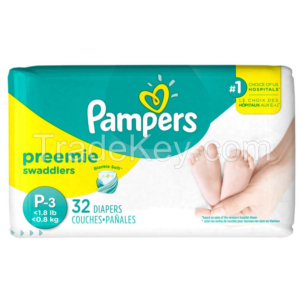 Pampers Swaddlers Diapers, Size P-1, P-2, P-3, Newborn 1 2 3 4 5 6 - ALL SIZES