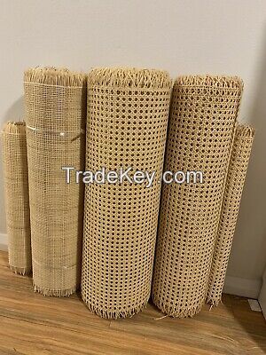 Cheap Price 1/2 Mesh Rattan Weaving Unbleached Hexagon/ Square rattan webbing cane Roll 15 meters_ Eco - friendly- sarah +84347587878