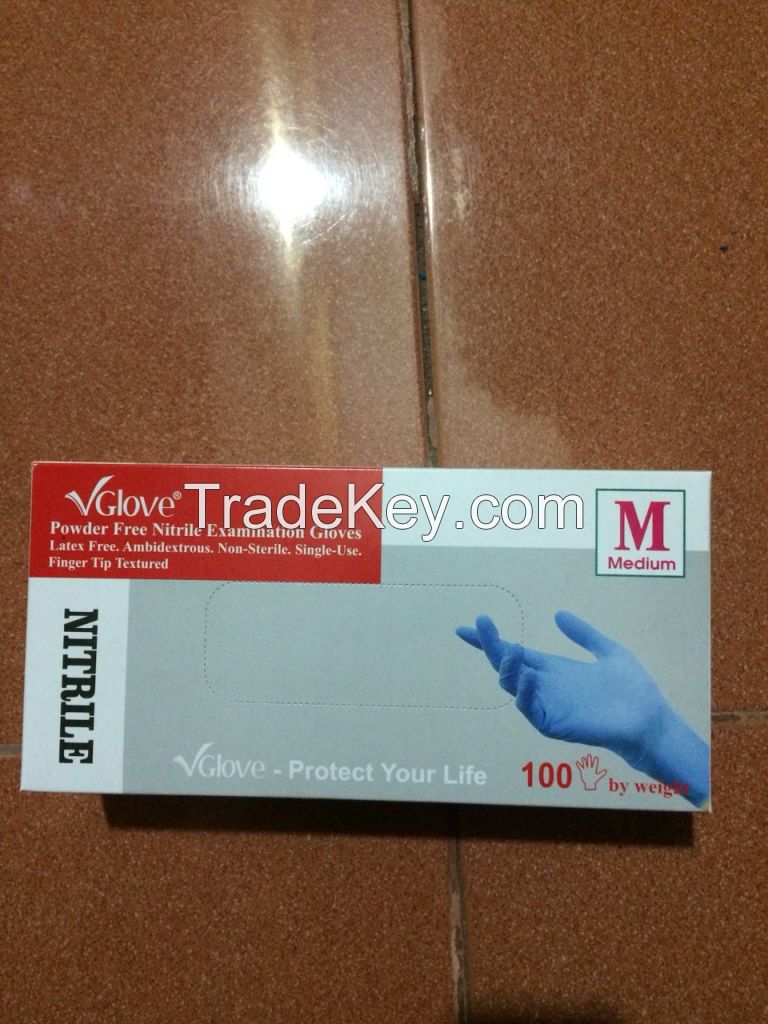 surgical nitrile examination gloves