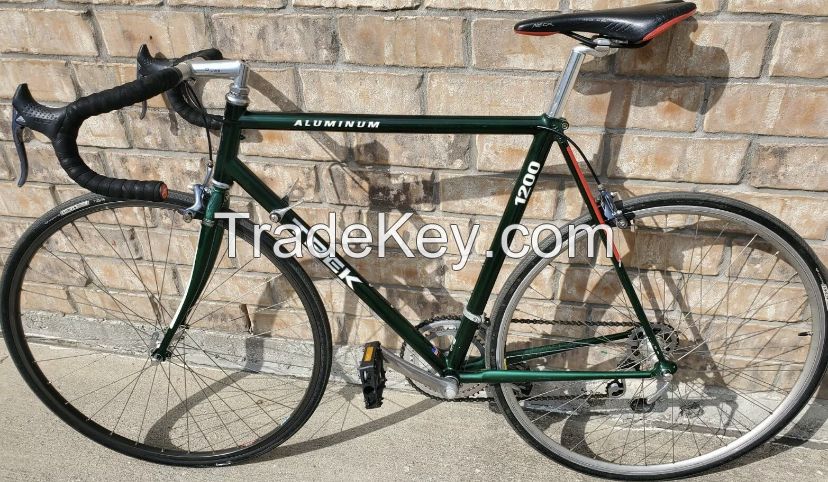 TREK 1200 ALUMINUM GREEN 57CM ROAD BIKE-MADE IN USA 1990 7X2