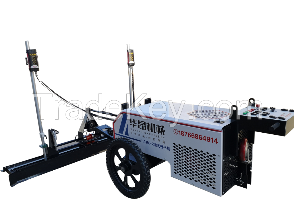 Two wheels Concrete Hand Guided Laser Screed Machine