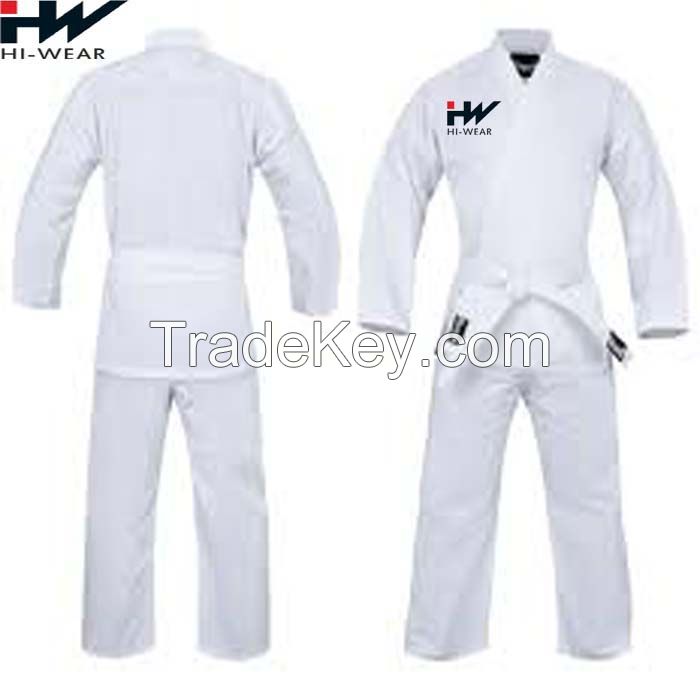 White Karate Uniforms 8oz 100% cotton