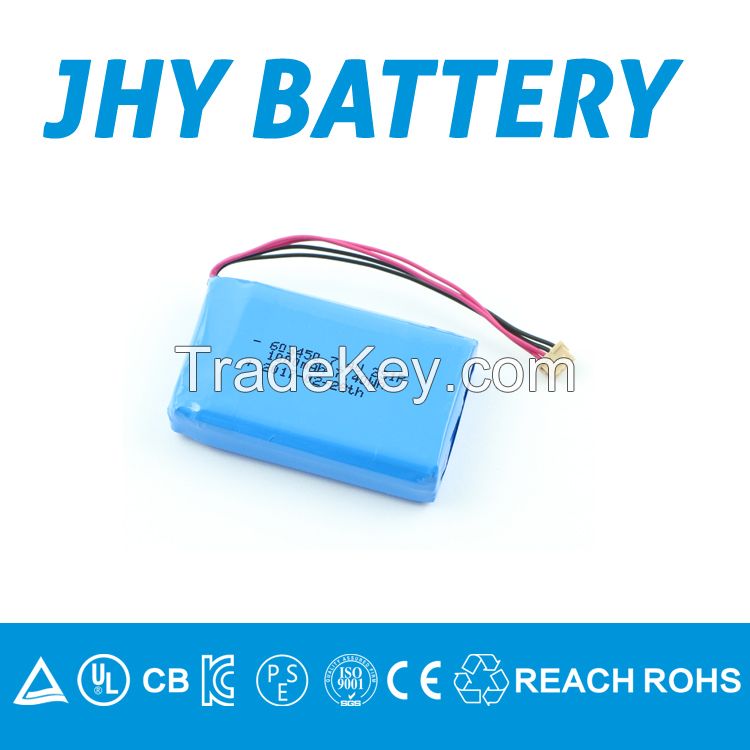 JHY Hot sale 7.4v 1000mAh 802844 lithium polymer battery pack