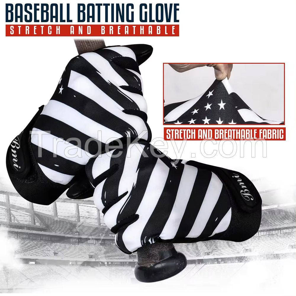 Customized Baseball Batting Gloves Anti-Slip Batting Gloves Adults Professional Men Women Baseball Glove