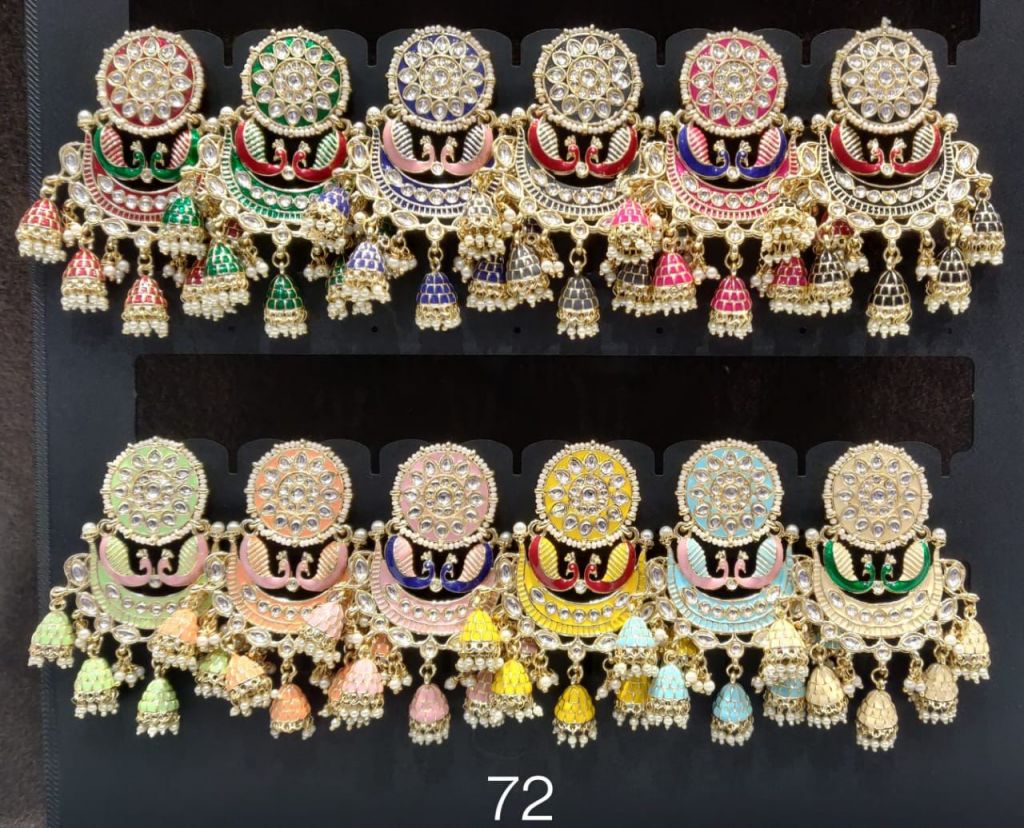 3 jhumki earrings