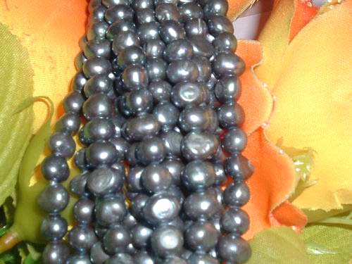 Nugget Freshwater Pearl-Black 6-7 mm