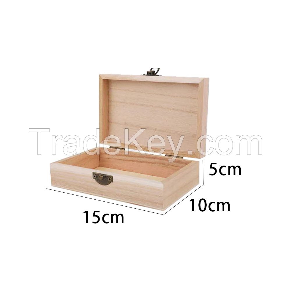 Factory Wholesale Wooden Packaging Box Unfinished Cheap Price Paulownia Wood Packing Box