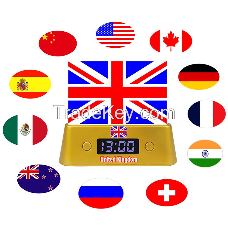 UK Flags Table Lamp Picture Photos Frames Night Light Motion Activated Clear Acrylic for Office Decor Desk Unique Gifts Birthday