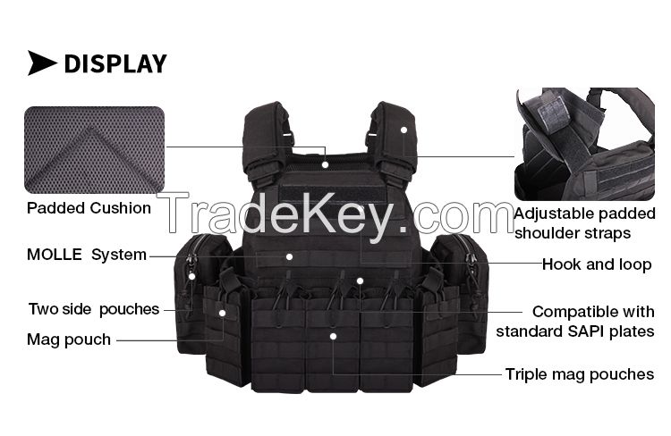 Plate Carrier Men Molle Military Vests Militar Chaleco Tactico Tactical Vest