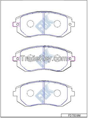 Brake Pad FD7809M for Subaru OE 26296AG010 26296AL040- FORESTER, OUTBACK, LEGACY, IMPREZA