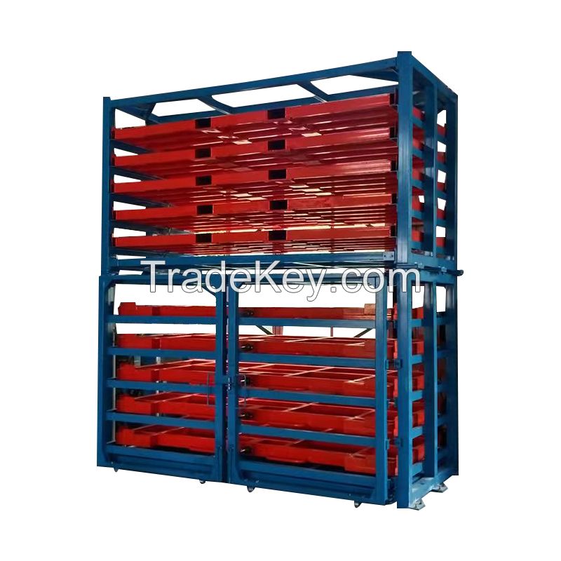 Sheet Metal Storage Rack Forklift Operated and Roll Out Drawer Combination 3 tons Sheet loading Storage System