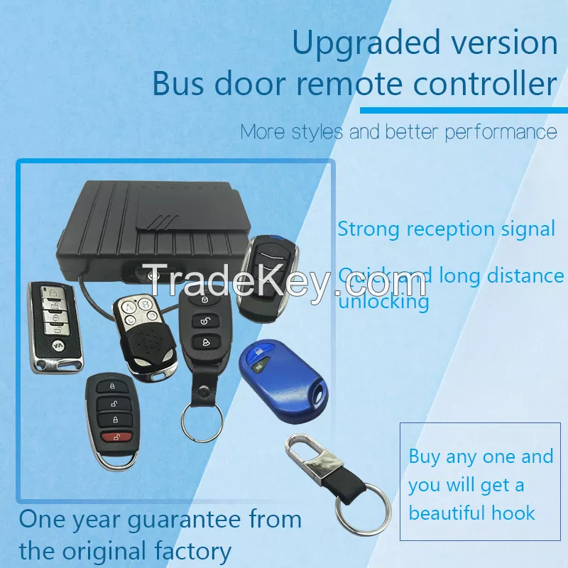 Single door and double door remote controller: silver white metal button remote controller is applicable to Kinglong Yutong bus