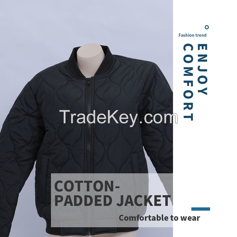 Men's black cotton-padded jacket coat 500 pieces set.Ordering products can be contacted by mail.