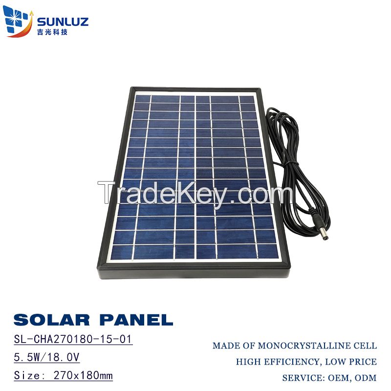 Poly solar panel, 5.5W 18.0V&iuml;&frac14;Polycrystalline cell at low price