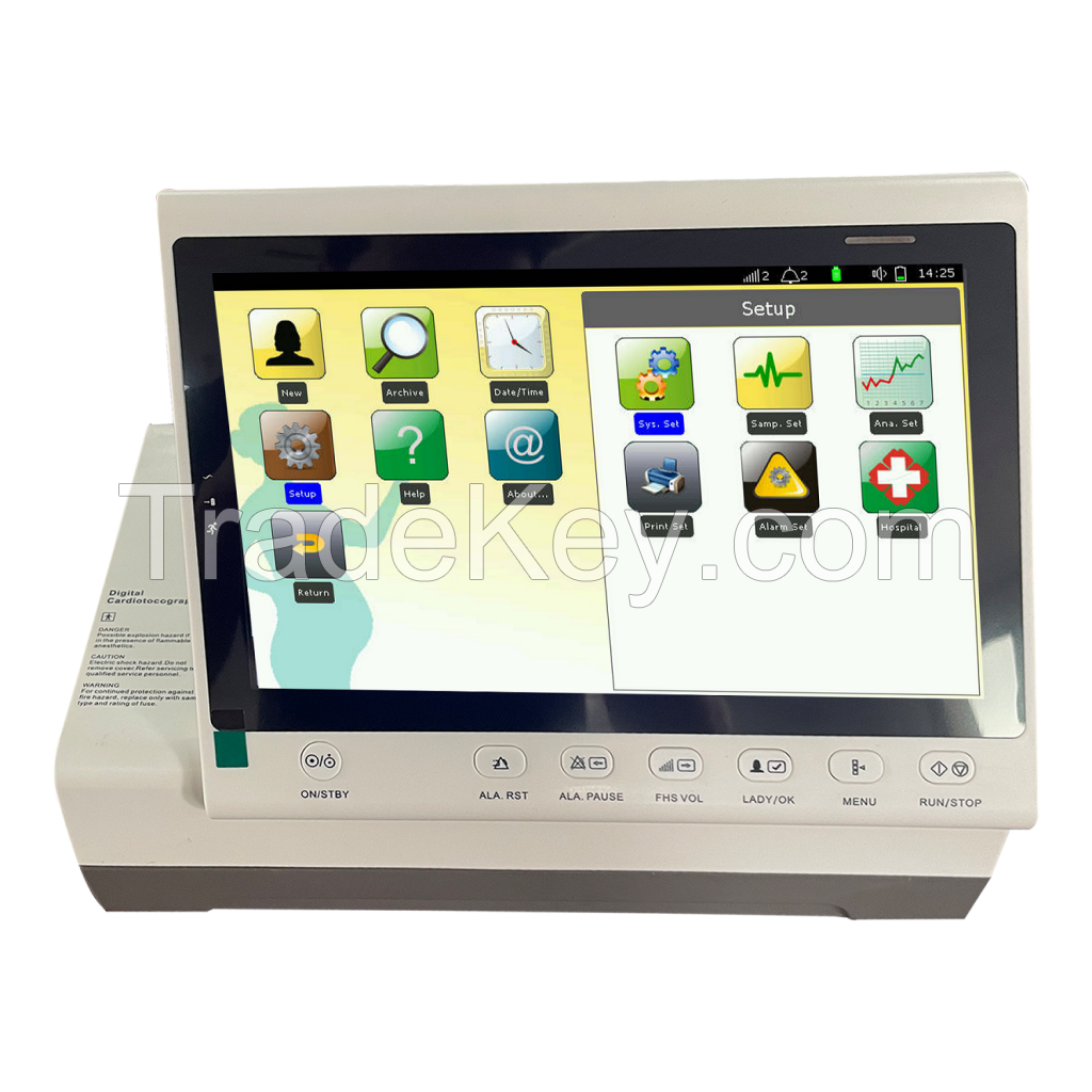 Color Display Portable Use Maternal Fetal Monitor Ctg Machine