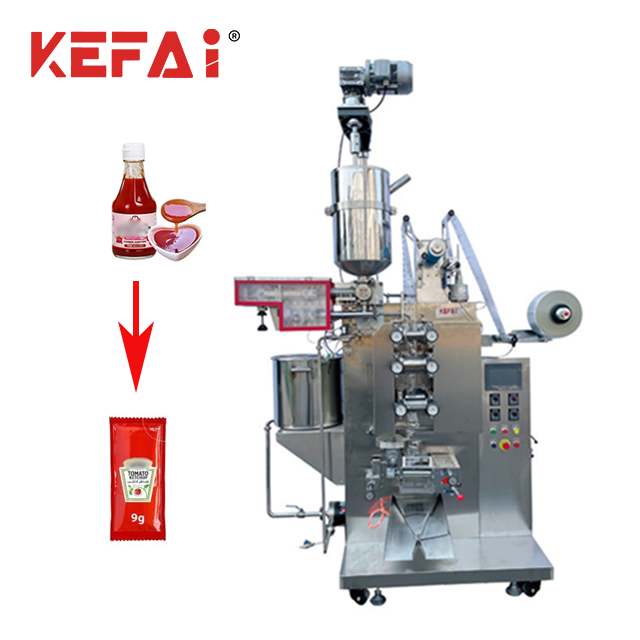 KEFAI Hot automatic vertical high speed 5g 10g sachet ketchup quadrilateral sealing sauce packing machine sachet packing machine