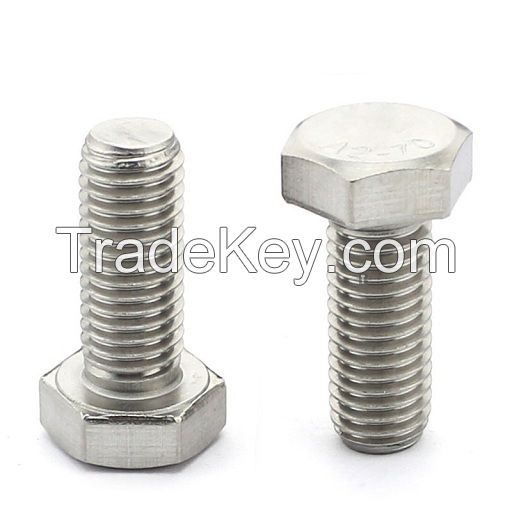 304 Stainless Steel DIN933 Full Thread Hex Bolts