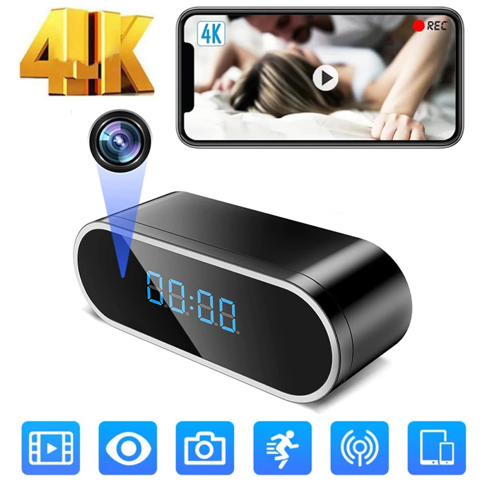 1080P Mini Clock IFI Hidden Invisible Time Alarm Camera