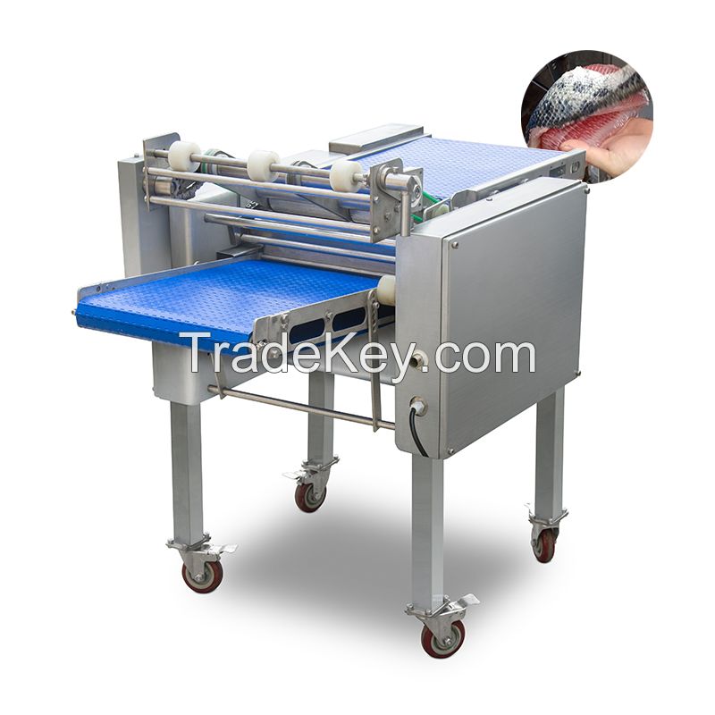 Fully automatic industrial tilapia basa fish skinning skin removal removing machine