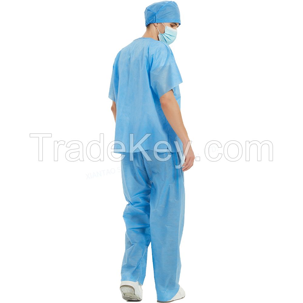 Wholesale High Quality Unisex Custom Scrubs Hospital Uniforms disposable sterilized sms surgical scrub suits