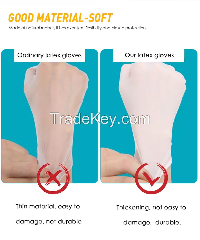 Good quality low price disposable cheap latex examination gloves in malaysia