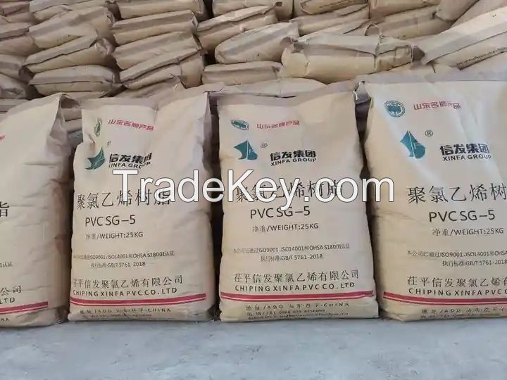 Xinfa Brand Polyvinyl Chloride PVC Resin Sg5 K67 Value