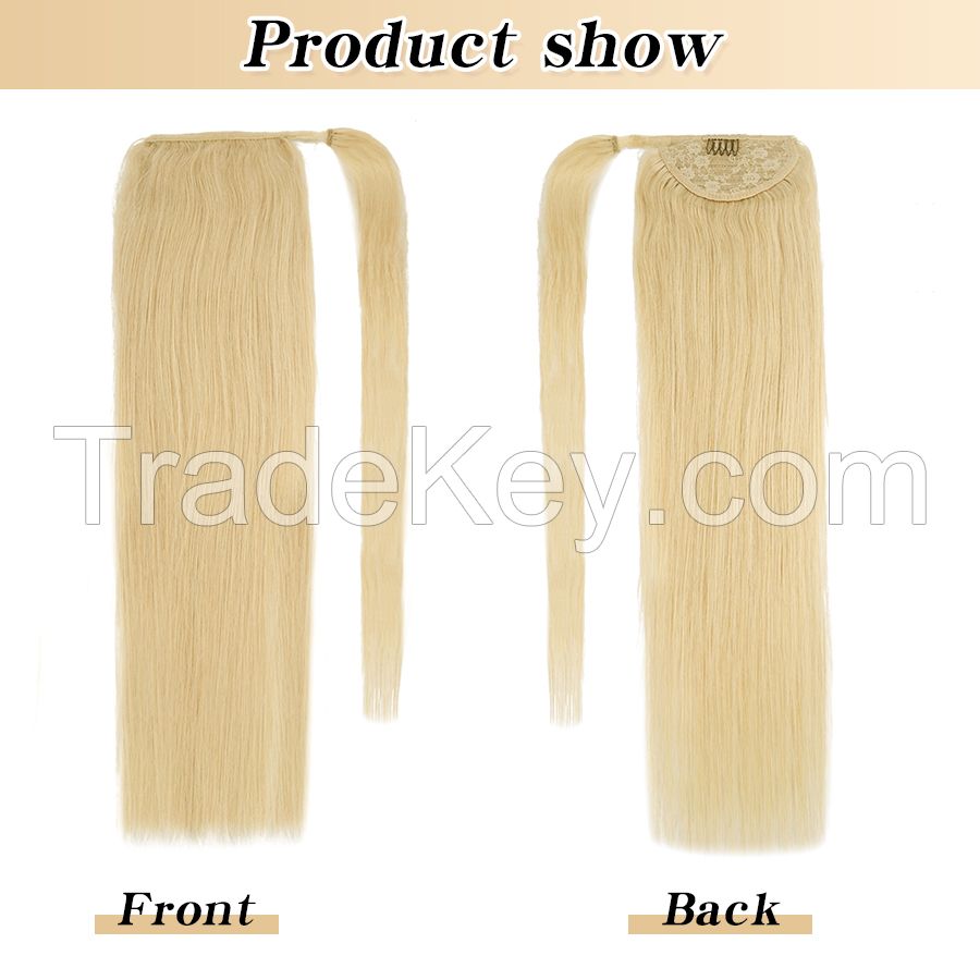 100%Human Hair Drawstring Ponytail Hair Extension