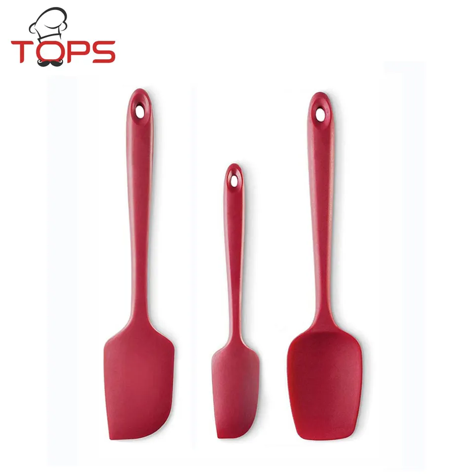 Trade Assurance Supplier Wholesale Non-stick Durable Silicone Spatula Set -Set of 3 Pieces-One -Pieces Design Silicone Spatula