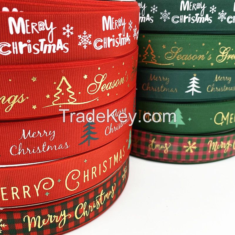 Christmas gift decorated ribbon