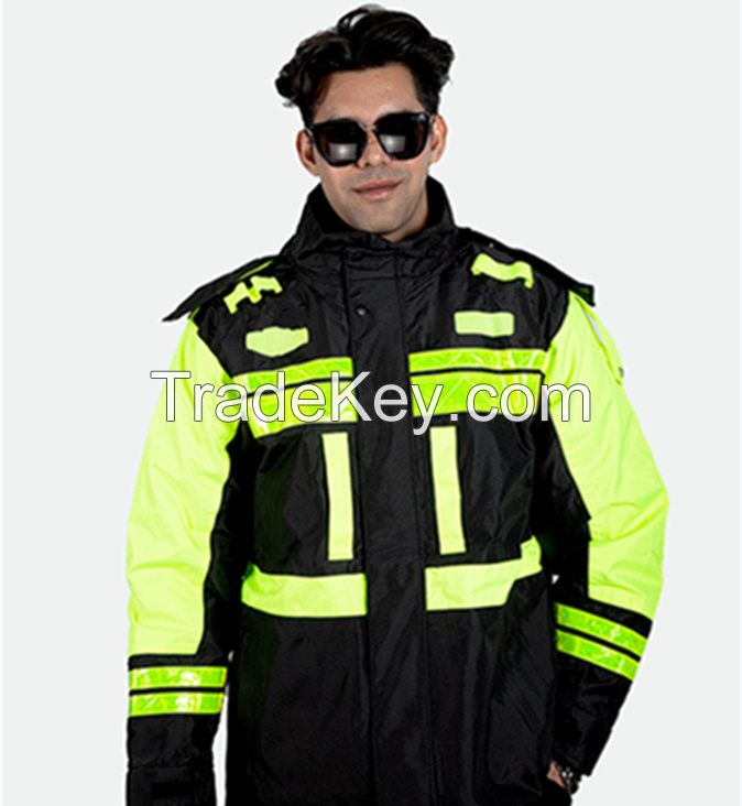 Reflective Work Clothing Fluorescent Safety vest for Man &amp; Women Winte