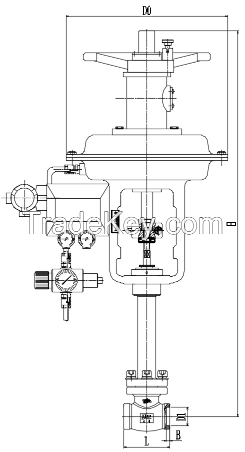 Cryogenic regulating vavle control valve bellow seal pilot cage type pneumatic diaphragm self acuated