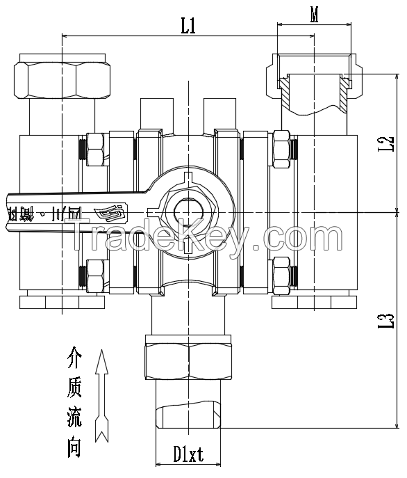 Three way ball valves/cryogenic ball vavles/ ball valve with explosion proof and handle