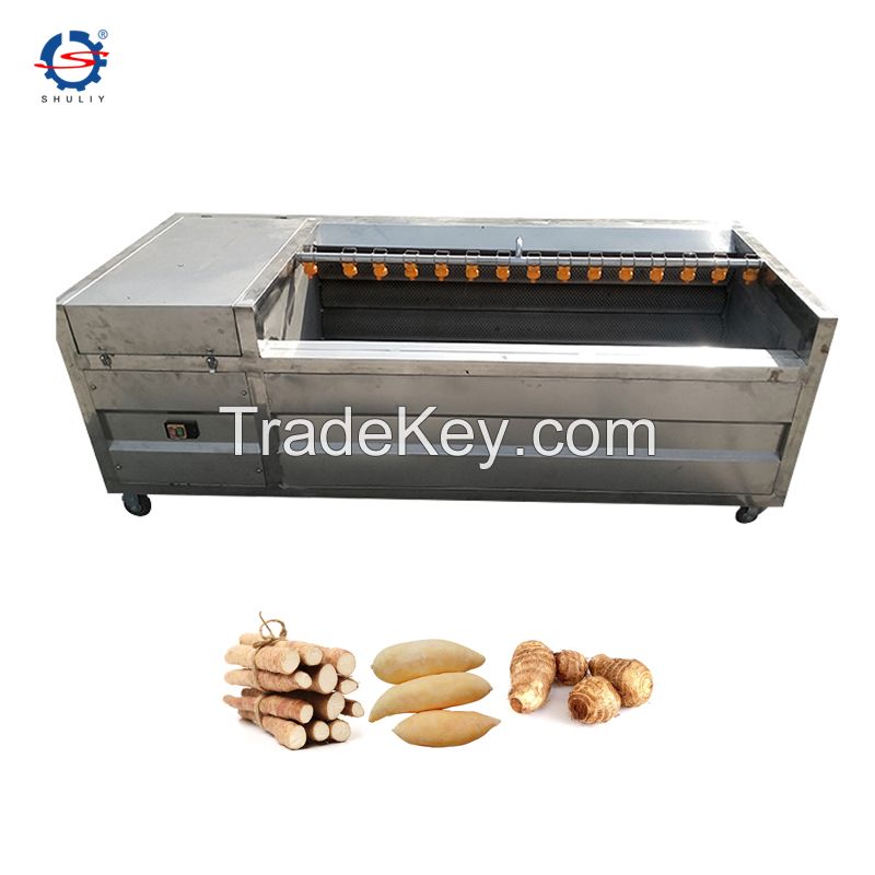 potato ginger washing machine brush roller carrot cassava potato turmeric yam washing peeling machine