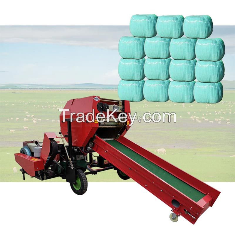 A Silage Round Baler Machine For Baling Round Bale And Wrapping