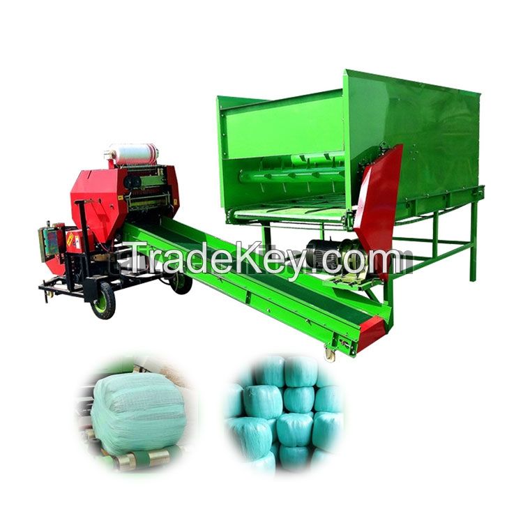 Mini Round Baler Wrapper Hay Grass Straw Silage Packing Machine