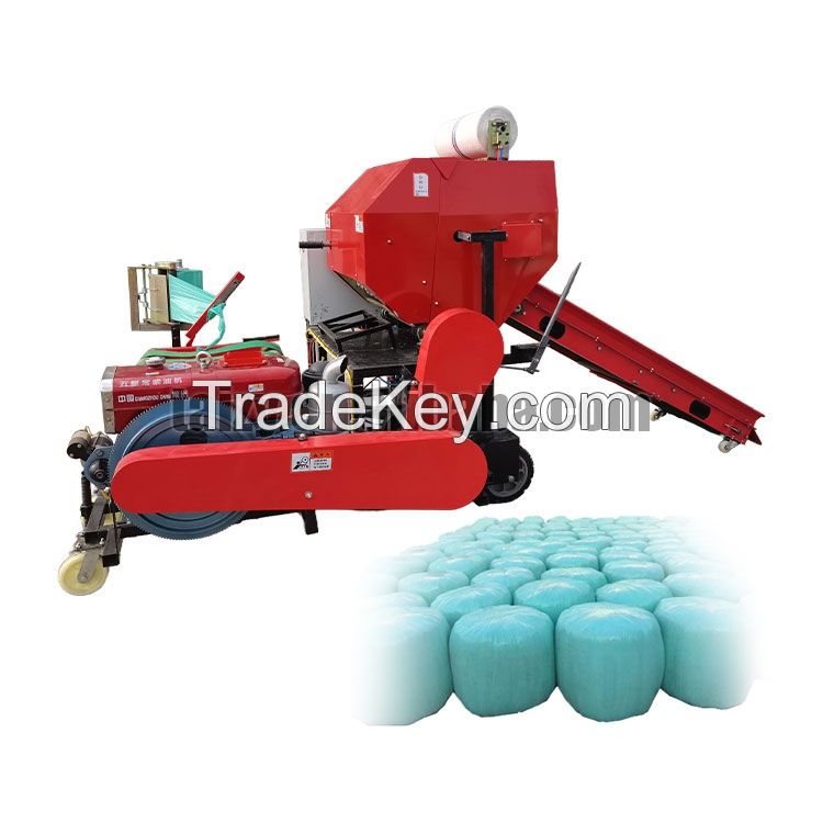 Mini Round Baler Wrapper Hay Grass Straw Silage Packing Machine