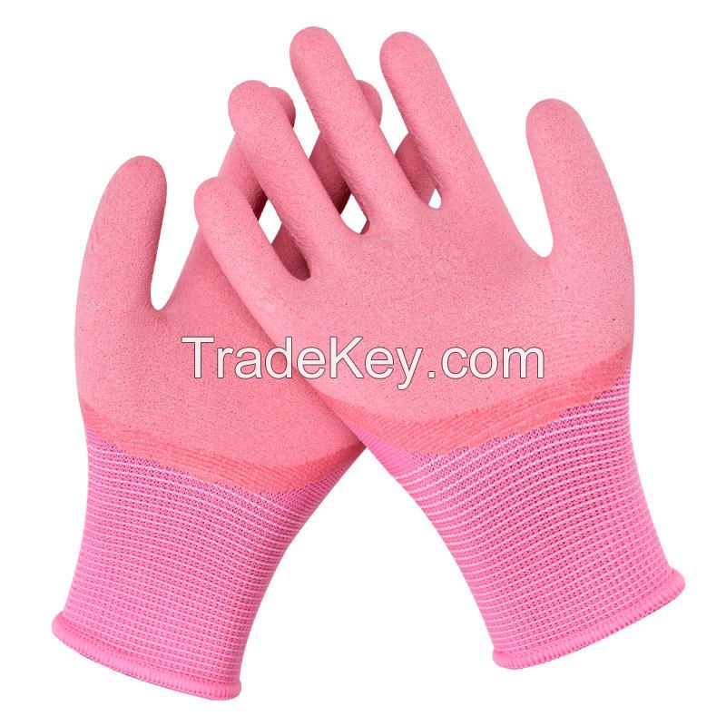 Protective Hand Nitrile Coated Safety No Slip Works Industrial Latex Anti Static Fabric Work Foam Gloves