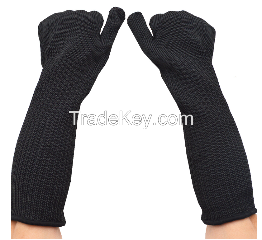 Protective and Self-Defence Level 5 Anti-cutting Steel Wire Gloves, Lengthening Protective Arm