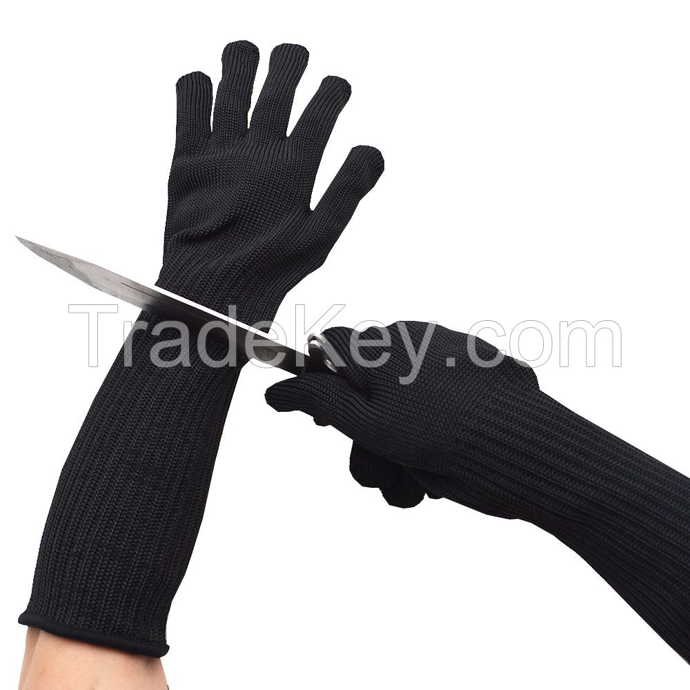 Protective and Self-Defence Level 5 Anti-cutting Steel Wire Gloves, Lengthening Protective Arm