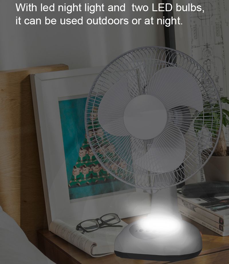 Table Fans Rechargeable Power Solar Panel Energy Solar Electric Fan Lanterns Camping Led Light Solar Fan