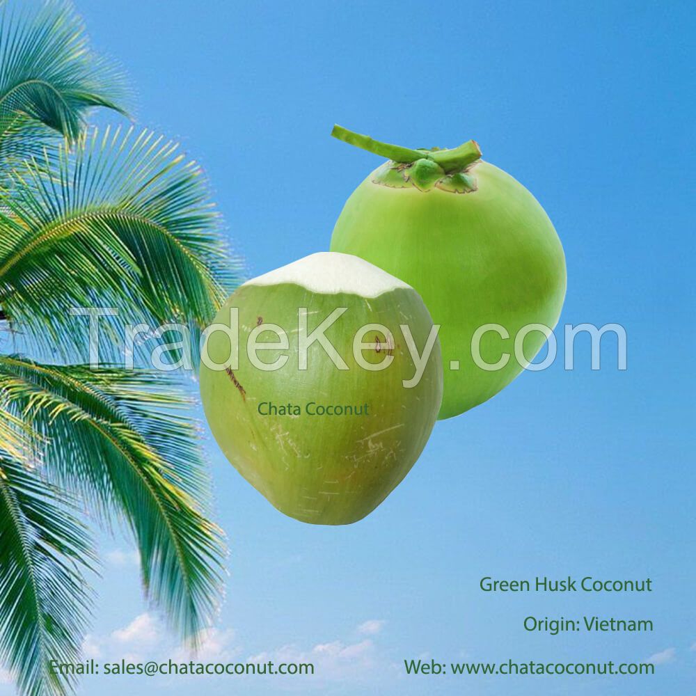 Green husk coconut