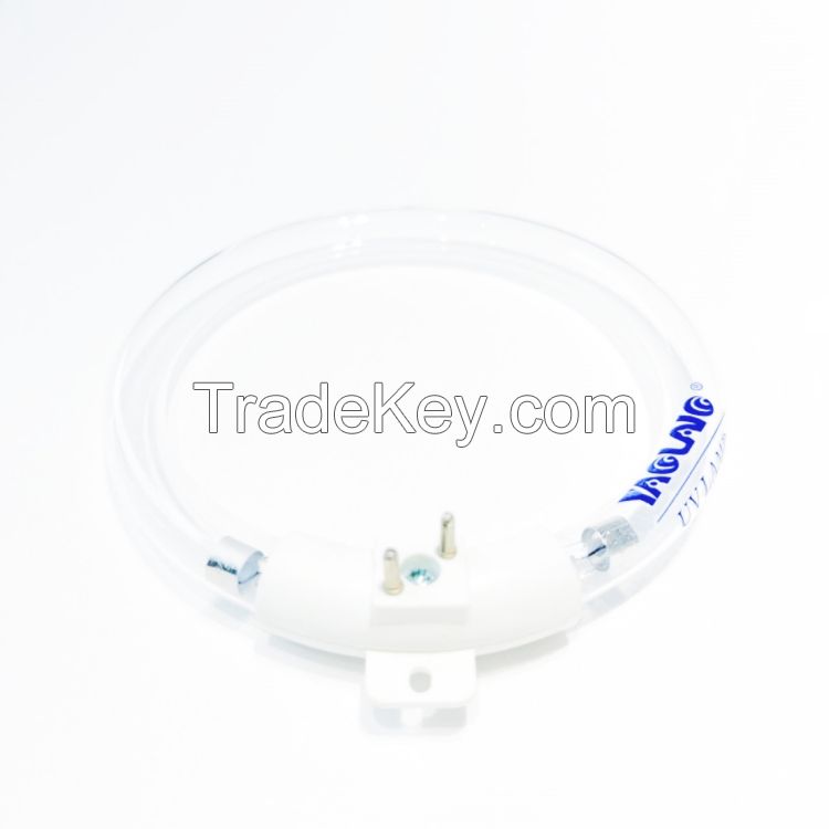 Circular shape high standard uv germicidal lamp ultraviolet light 6w 8w 10w quartz glass