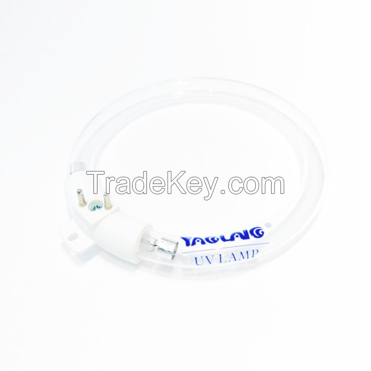 Circular shape high standard uv germicidal lamp ultraviolet light 6w 8w 10w quartz glass