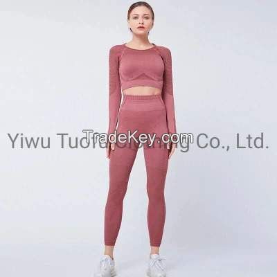 2 Piece Sets Fit Women Sportswear Activewear Gym Fitness Spandex Polyester Wears