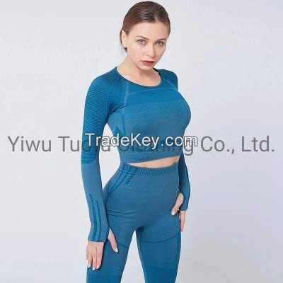 2 Piece Sets Fit Women Sportswear Activewear Gym Fitness Spandex Polyester Wears