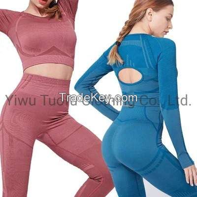 2 Piece Sets Fit Women Sportswear Activewear Gym Fitness Spandex Polyester Wears