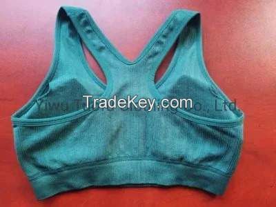 Gym Fitness Top Post Closure Thicken Built in Sports Wear Cross Back Plus Ladies Bra