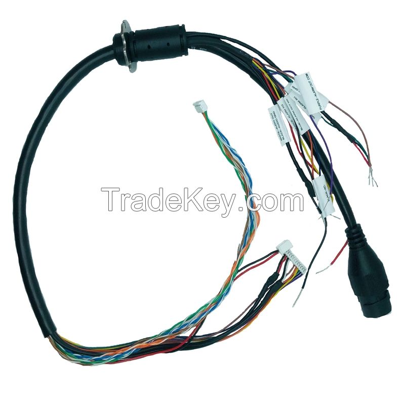 003 RJ45F Snap-On Type Rubber Core Wire Harness Factory Detail At Both Ends Of Line End For IP Camera Cable