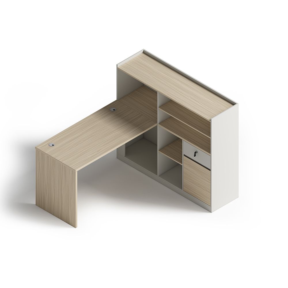 1.5m Office Staff Table Financial Desk Side Cabinet